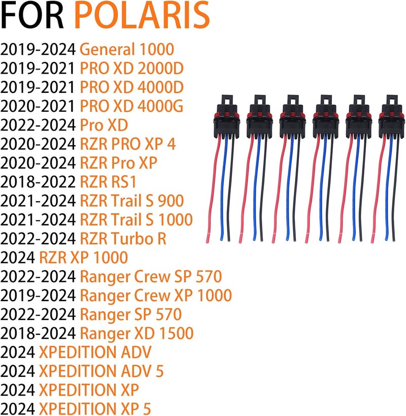 KEVCCE Bus Bar Pulse Power Plugs Pigtail Connector for Polaris Plug 2018 2019 2020 2021 2022 2023 2024 Ranger XP 1000 RZR Pro RS1 General Bus Bar Harness Pigtail Connectors ‎4016007 4018346 - Image 2